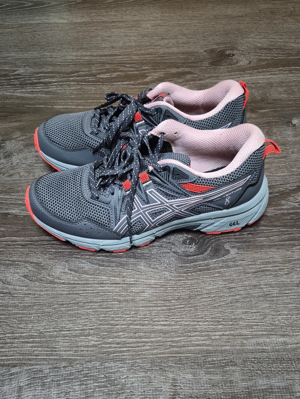 ASICS Women's Gray Orange Athletic GEL Running Shoes
